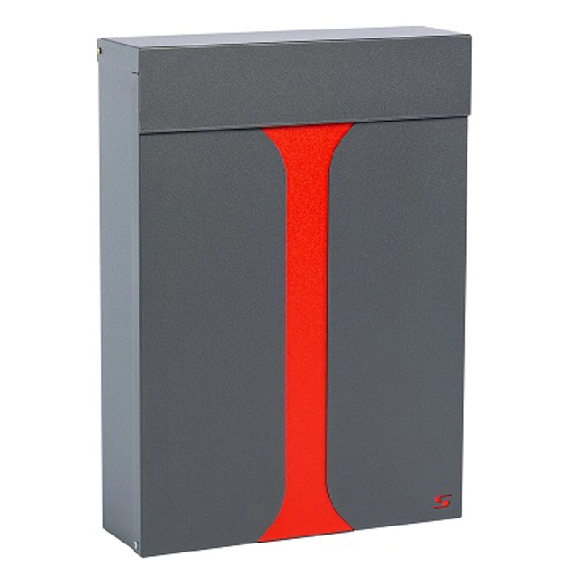 Vendita online Cassetta S23 in lamiera verniciata ferro cover rossa 280x90x390H mm.